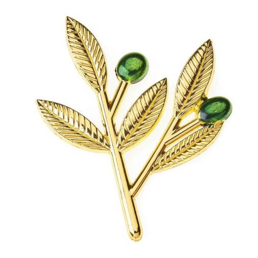 Μεταλλικό Κλαδί Ελιάς με Χρώμα 5εκ.