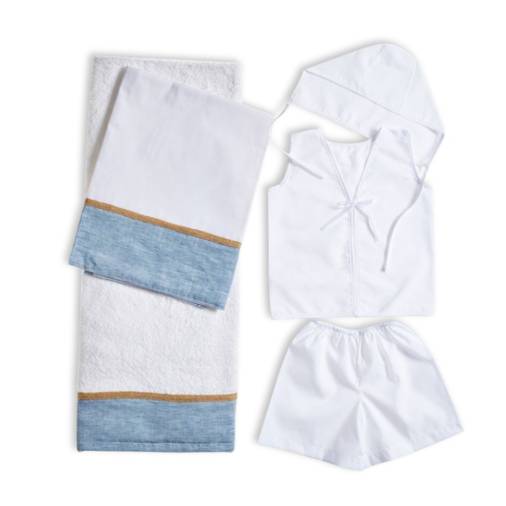 Σετ Λαδόπανα Αγόρι Λινό Μπλε 