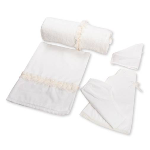 Σετ Λαδόπανα Κορίτσι Σιφόν Εκρού