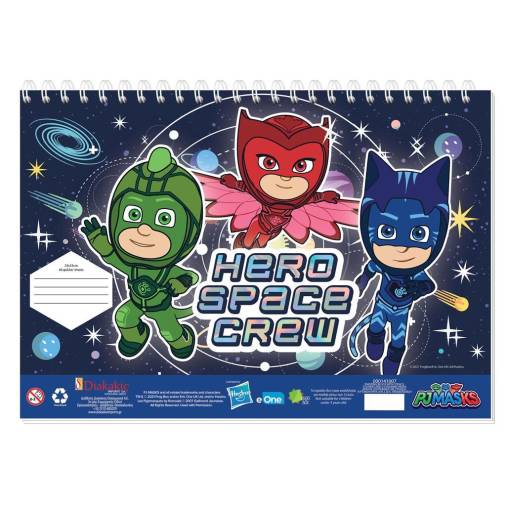 Μπλοκ Ζωγραφικής Pj Masks Μπλέ 23Χ33εκ. 40 Φύλλων