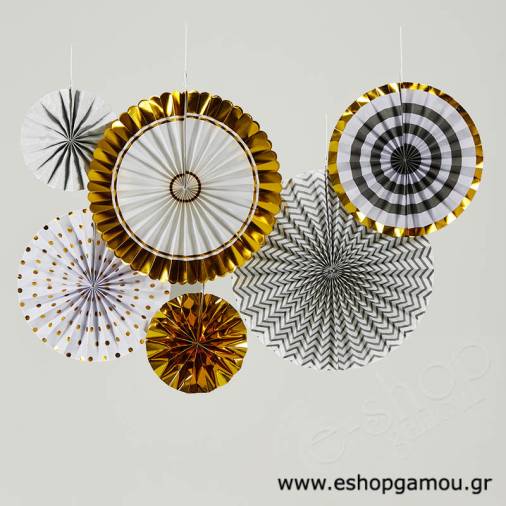 Διακοσμητικές Ροζέτες Χρυσό-Ασημί (6τεμ)