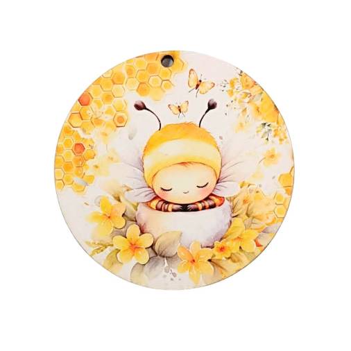 Ξύλινο Στολίδι Μελισσάκι