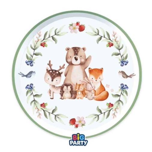 Πιατάκια Χάρτινα Ζωάκια του Δάσους 18εκ.(6τεμ)