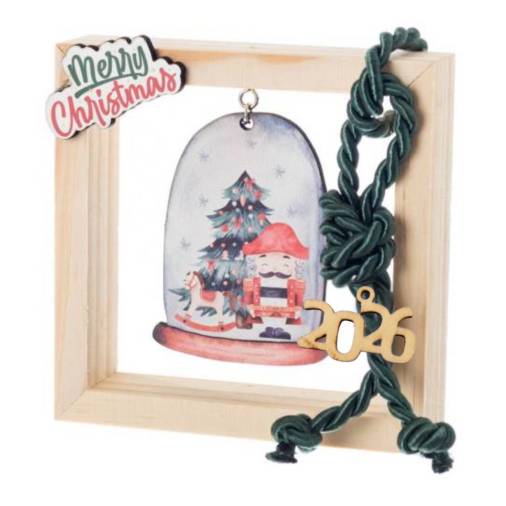 Γούρι Καδράκι με Καρυοθραύστη 10Χ10Χ2,5εκ.