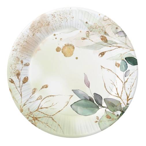 Πιατάκια Χάρτινα Ευκάλυπτος 18εκ.(6τεμ)