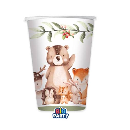 Ποτηράκια Χάρτινα Ζωάκια του Δάσους (6τεμ.)