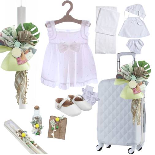 Σετ Βάπτισης Τροπικό Angel Wings