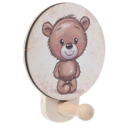 Ξύλινη Κρεμάστρα Αρκουδάκι