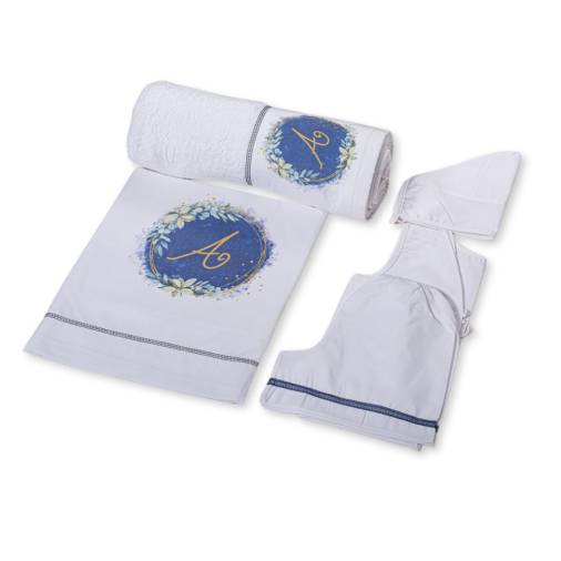 Λαδόπανο Μονόγραμμα Αγόρι Μπλε