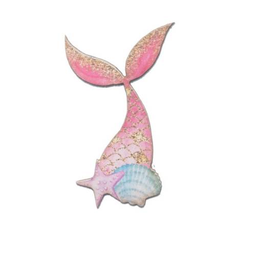 Ξύλινο Στολίδι Εκτυπωμένο Γοργονοουρά 5εκ.