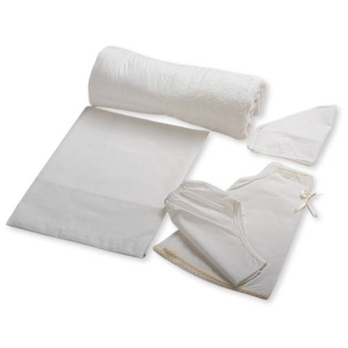 Σετ Λαδόπανα Κορίτσι Ύφασμα στην Πετσέτα Εκρού