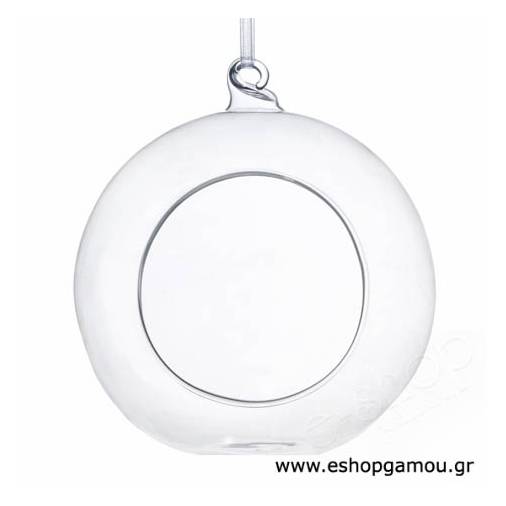 Κηροπήγιο Ρεσώ Γυάλινη Μπάλα 10εκ.
