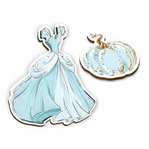 Σετ Ξύλινη Πλάτη & Στολίδι Λαμπάδας Σταχτοπούτα