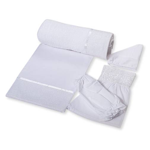 Σετ Λαδόπανα Κορίτσι Στρας Λευκό