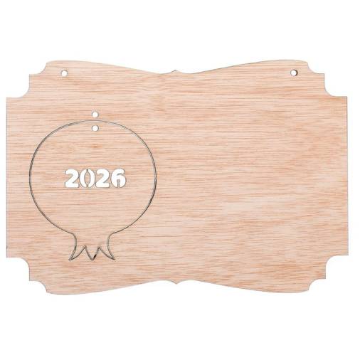 Ξύλινη Βάση για Ημερολόγιο Σπιτάκι 2026 20Χ14εκ.