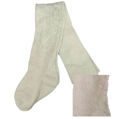 Καλσόν Βρεφικό Ιβουάρ Με Ανάγλυφο Σχέδιο