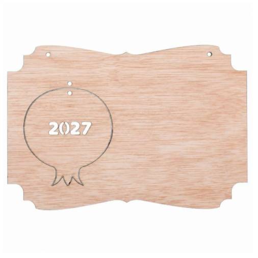 Ξύλινη Βάση για Ημερολόγιο Σπιτάκι 2027 20Χ14εκ.
