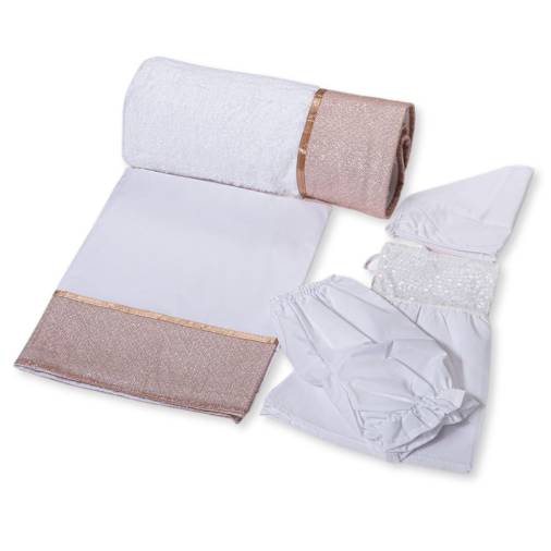 Σετ Λαδόπανα Κορίτσι Στρας Λευκό Σάπιο Μήλο