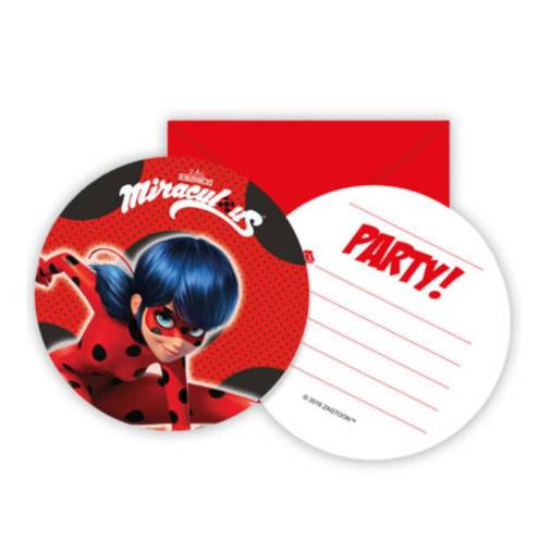Πρόσκληση Πάρτυ Ladybug (6τεμ)