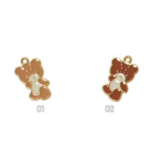 Μεταλλικό Αρκουδάκι με Σμάλτο 2εκ.