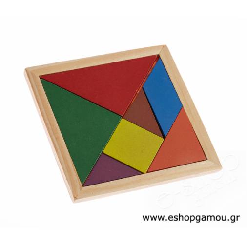 Ξύλινο Παζλ Tangram 11εκ.