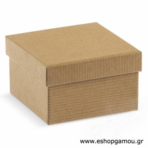 Κουτί Οικολογικό Τετράγωνο Φυσικό 8Χ8Χ5