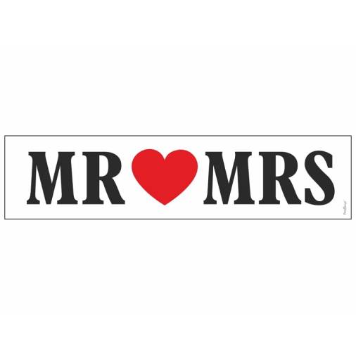 Αυτοκόλλητο Πινακίδας Mr & Mrs