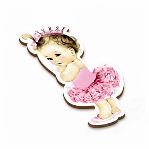 Ξύλινο Στολίδι Little Princess 9εκ.
