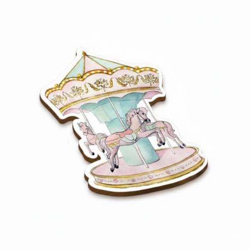 Ξύλινο Στολίδι Καρουζέλ 9εκ.