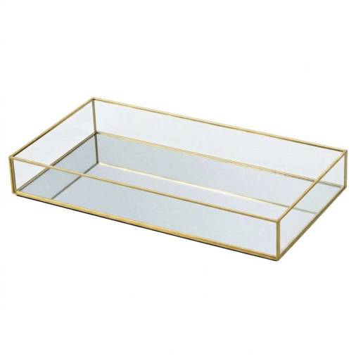 Δίσκος Καθρέφτης με Μεταλλικό Πλαίσιο 36x19εκ.