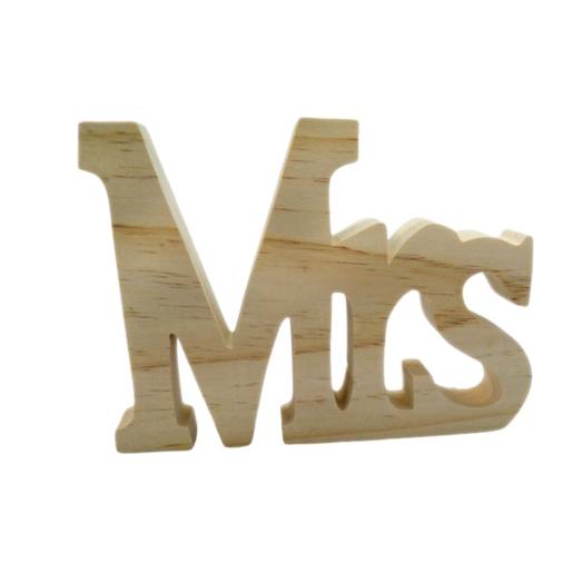Ξύλινο Mrs Φυσικό 15x11εκ.