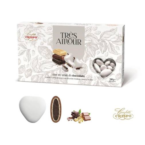 Κουφέτα Crispo Tres Amour Καρδιά Bianco