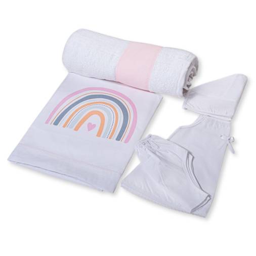 Σετ Λαδόπανα Κορίτσι Ουράνιο Τόξο Λευκό