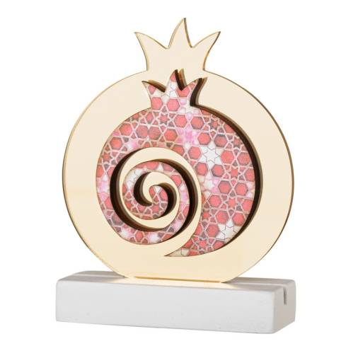 Plexiglass Ρόδι με Εκτύπωση σε Κεραμική Βάση 11εκ.