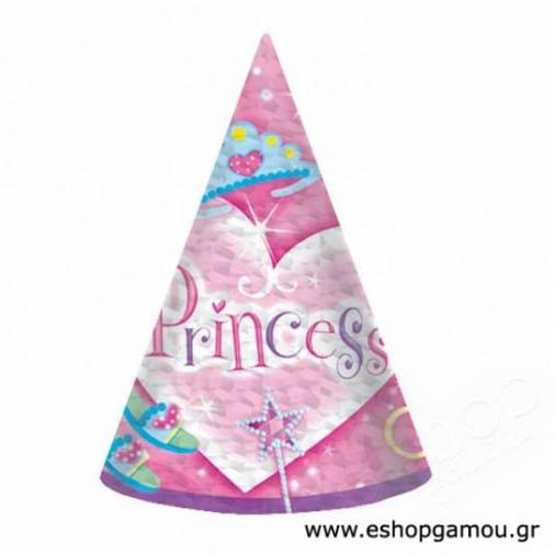 Καπελάκι Πάρτυ Princess 17εκ. (Σετ 8τεμ)
