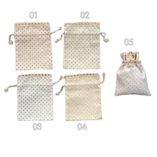 Πουγκιά Υφασμάτινα Δαντέλα Πουά 14Χ11εκ.