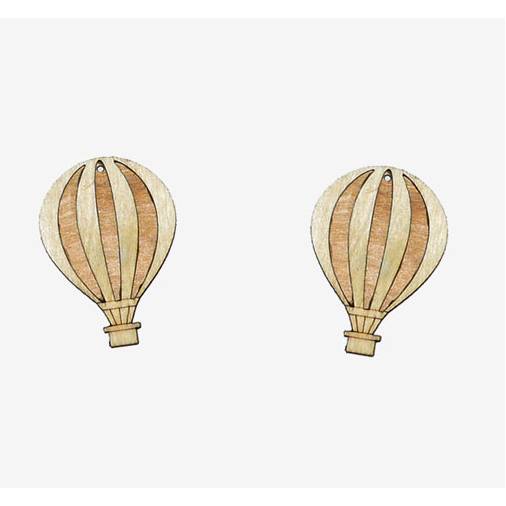 Ξύλινα Αερόστατα Vintage Μεσαία 7,5εκ.