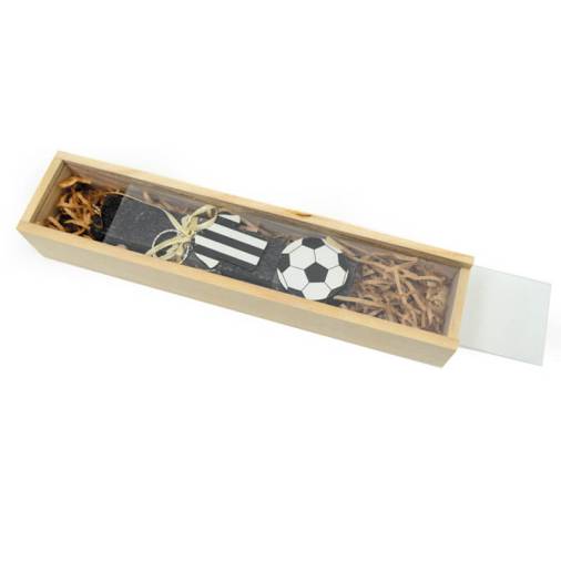 Ξύλινο Κουτί Λαμπάδας με Καπάκι Plexiglass 32X7εκ.