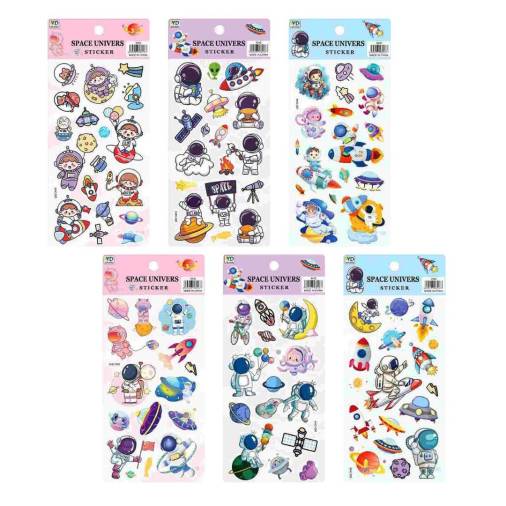 Αυτοκόλλητα Puffy Αστροναύτες 22Χ10εκ.